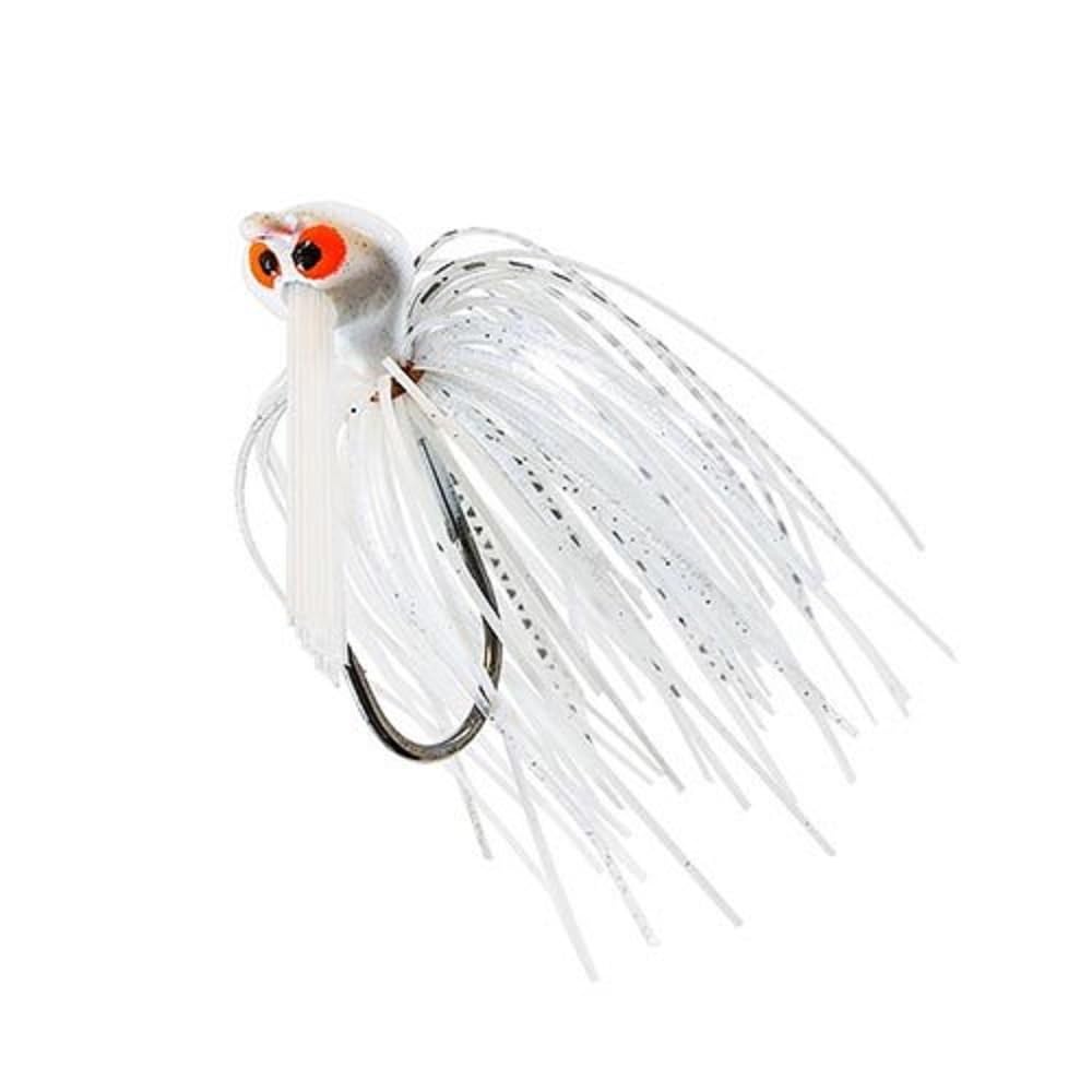 Z-man CEFL38-06 Crosseyez Flipping Jig, Size 4/0 hook, 3/8 oz, White Lightning, Package of 1