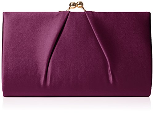 Swanky Swans Mira Satin Classic Frame Bag - Pochette da giorno Donna, Purple, 5.1x12x20.8 cm (W x H L)