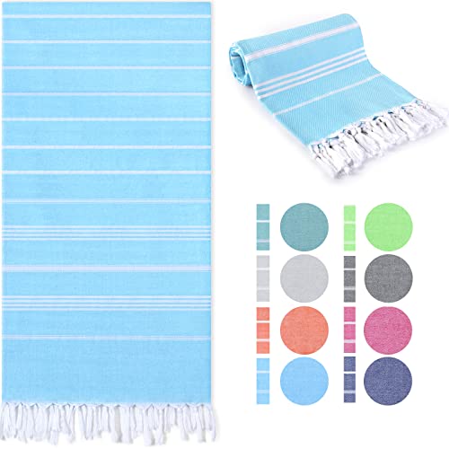 Dolxico Turkish Beach Towel Oversized 39X71 Turkish Cotton Sand Free Quick Dry Towel Xl Turkish Towel Beach Blanket Light Bath Pool Travel Towel Beach Towels For Adults Beach Accessories Beach Gifts #TOP8