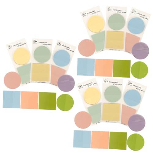 Autocollants ronds transparents en papier collant coloré imperméable en PET pour mémos de bureau