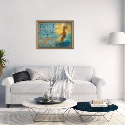 Rompecabezas de Madera Cristiano de 500 Piezas para Adultos - 'Estate quieto y sabe' Versículo Bíblico Jesús, Puzzle de Fe, Regalo Inspiracional para Familias Cristianas, Decoración del Hogar y Desafío Espiritual miniatura 7