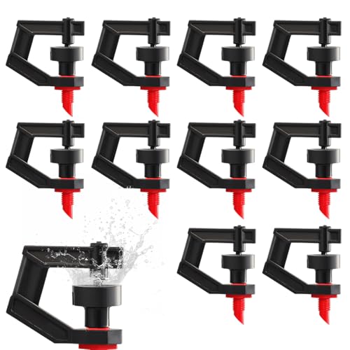 Image of HASTHIP 10Pcs Drip Irrigation Kit, 360 Rotatable Drip Irrigation Sprayer Tips, Screw -in Micro Sprinklers Nozzles DIY Slow Irrigation Spray Sprinklers for Garden, Lawn, Greenhouse Watering System