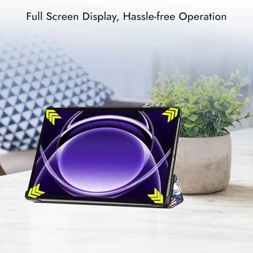 Image of Robustrion Cover for Realme Pad 2 Lite 11 inch Cover Case, Trifold Flip Cover for Realme Pad 2 Lite 11 inch Tablet- Hippy