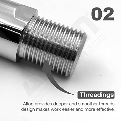 Image of ALTON ALD325, Brass 2.5 - INCH Extension Nipple, Pack of 2 (Silver)