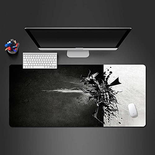 Tapis de souris XXL One Piece grand format de jeu noir abstrait tapis de bureau xxl