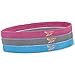 Reebok Bandas Deportivas para el Cabello (3 Pack), Azul Metálico, Baya, Gris