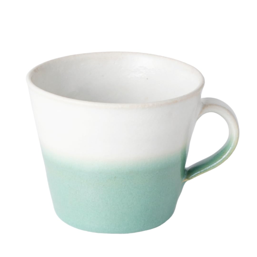 Mashiko Ware 2Tone Mug 11.2oz Handmade Blue White Sayado Wadagama Japan