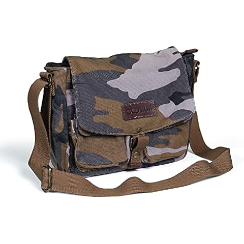 Gootium Vintage Canvas Messenger Bag for Men Cover