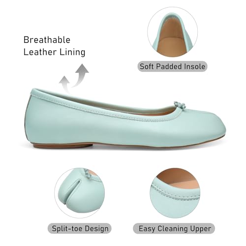 Image of Tabi Shoes Women Split Toe Shoes Wide Width Ballet Flats Comfort Casual Work Shoes for Women Office