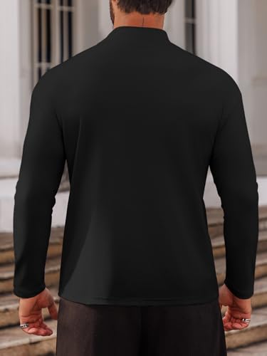 Men's Slim Fit Knitted Sweaters Long Sleeve Mock Turtleneck Pullover Solid Casual Basic Tops for Men4