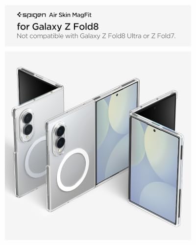 Image of Spigen Air Skin MagFit Case for Samsung Galaxy Z Fold 8, Clear White