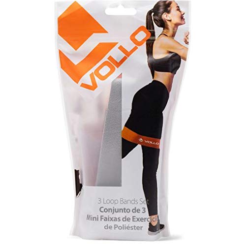 Kit 3 Mini Band Thera Pilates Yoga Fit Faixa Poliéster Vollo
