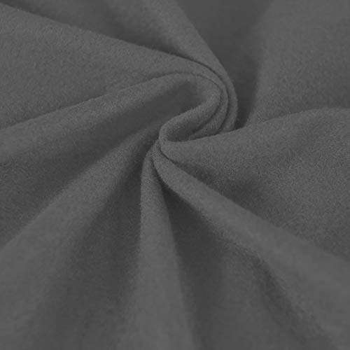 Easy-Going 2 Pieces Microfiber Stretch Chair Slipcover – Spandex Soft Fitted Sofa Couch Cover Washable Furniture Protector With Elastic Bottom Kids Pet Grey #TOP6