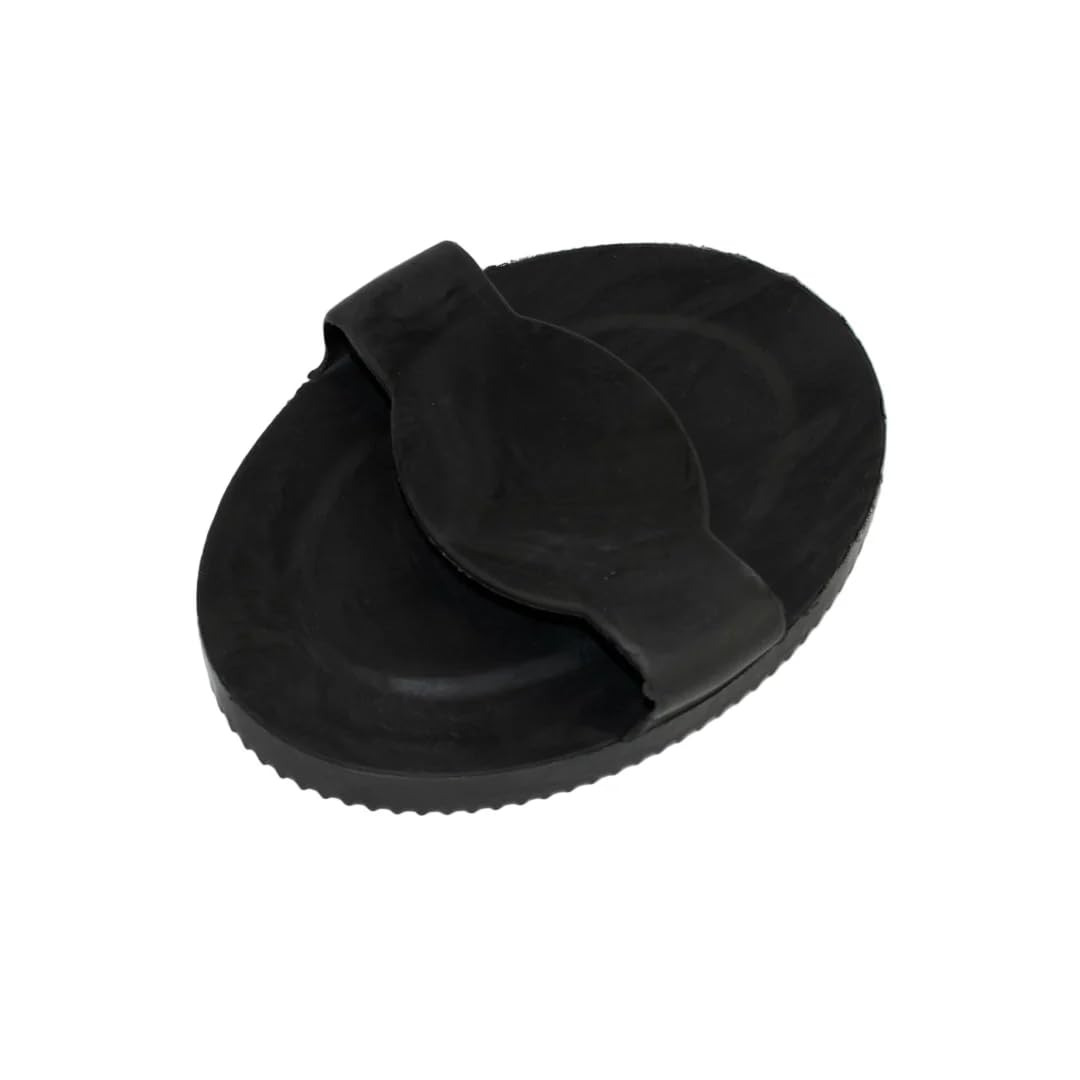 GS Equestrian & Country Round Rubber Curry Comb (Black)