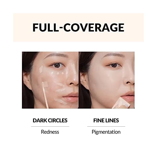 LUNA Long-Lasting Fixing-Fit Tip Concealer (#01 Vanilla) Korean Makeup, Buildable Coverage & Semi-Matte Finish, Under Eye & Dark Circles with High Adherence, 0.26 Oz
