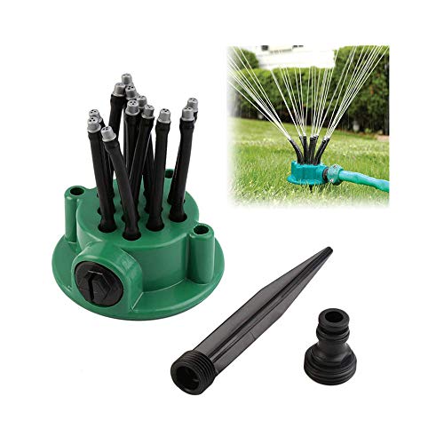 Lawn Garden Yard Sprayer Sprinkler Accurate Noodlehead with Stand Sprayer Sprinkler for Flowerbeds, Sideyards, Lawns, Patios, Courtyards, Vegetable (Green)