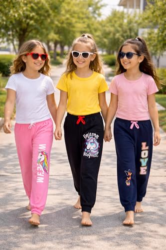 Image of T2F girls Ribbed Track Pants (Pack of 5)