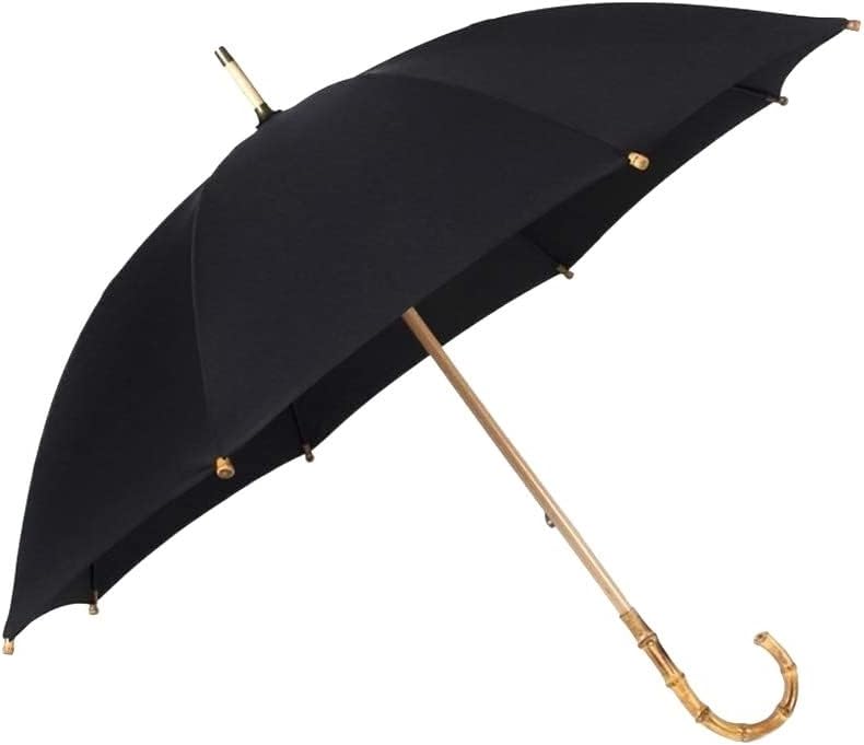 Portable Umbrella for Travel Creative Long Umbrella Men Retro Curved Handle Large Rain Umbrella Strong Glassfiber 8K Windproof Anti UV Umbrella Outdoor(A)