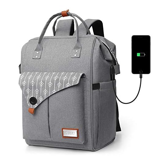 Mochila Mujer Antirrobo Impermeable, Multiusos Daypacks con Puerto de Carga USB, Mochila para portátil De 15.6 Pulgadas