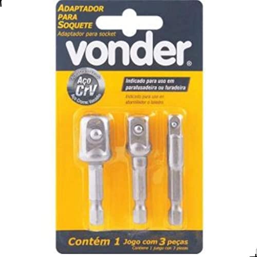 Adaptador para Soquetes Jogo com 3 peças - Vonder