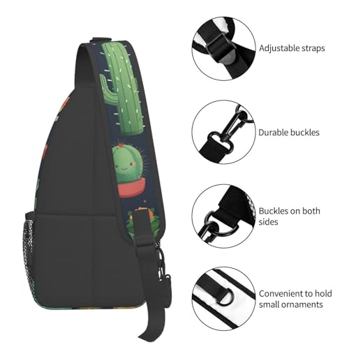Bolso tipo sling con diseño cactus para hombre y mujer miniatura 5
