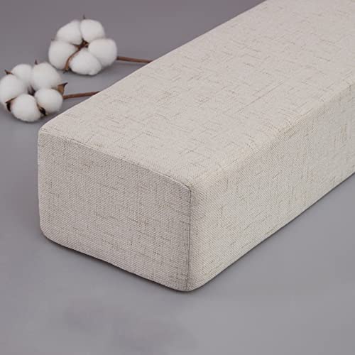 XIEMINLE Home Bed Gap Pad with Removable Cover, Custom Size Headboard Pillow Cushion, Bed Mattress Gap Filler, Twin Bed Bridge, Sofa Bolster Armrest Cushion for Bed/Wall,180 * 10 * 20cm,Beige