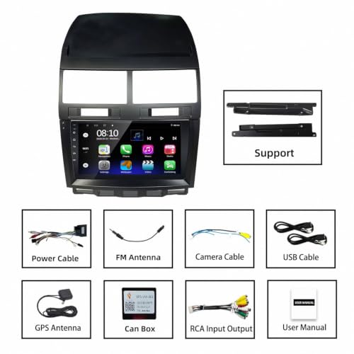 Reproductor coche para VW Touareg 1 2002-2010 Pantalla Táctil 4G+64G Bluetooth 7