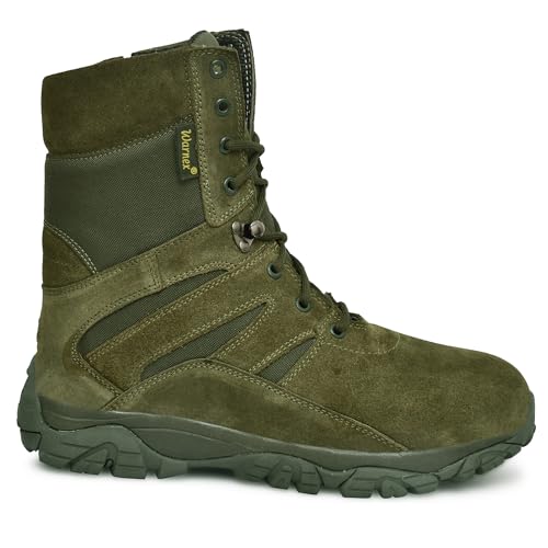 Image of Rapid Response Army & Tactical Boot for Men | Side Zip Genuine Leather Lightweight Combat Military Boots | Anti-Skid Outsole | Breathable & Durable