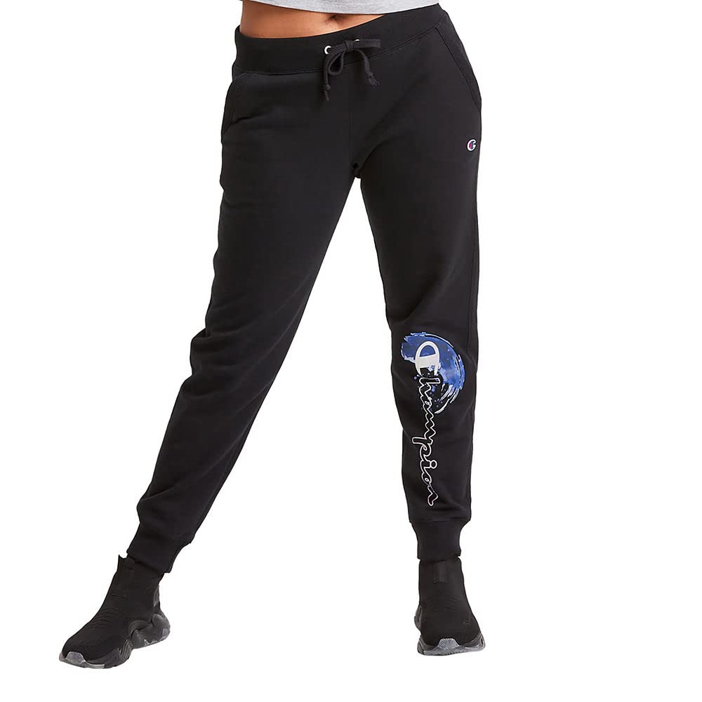 Jogger Champion noir Powerblend avec logo imprimé taille XL