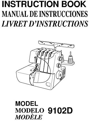 Instruction Manual for Janome Spare Part S1234DX 9102D Sewing Machine overlock Reprint