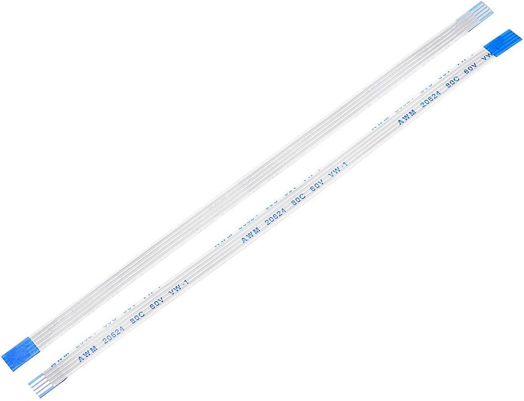 FFC Ribbon Flat Flexible Cable 4 Pin 1mm Pitch 200mm Long (B Type) for LCD 3D Printer Camera DVD TV Laptop Audio Pack of 1