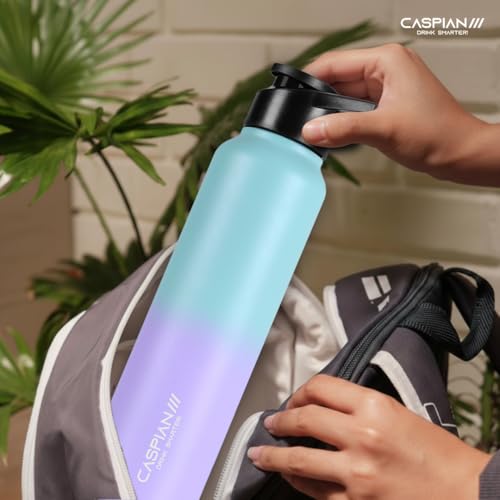 Image of CASPIAN / / / Hike ISI Certified Stainless Steel Water Bottle 1ltr.(Multicolour, 1 Litre, Set of 6) | Leak Proof Sipper for Fridge Home Office Travel School Kids Boys Girls Adults Sports Gym| BPA Free