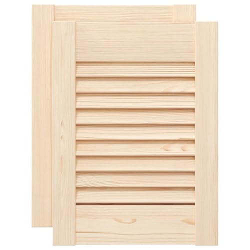vidaXL Schranktüren Lamellen-Design 2 Stk. 39,5x29,5cm Massivholz vidaXL Schranktüren Lamellen-Design 2 Stk. 39,5x29,5cm Massivholz