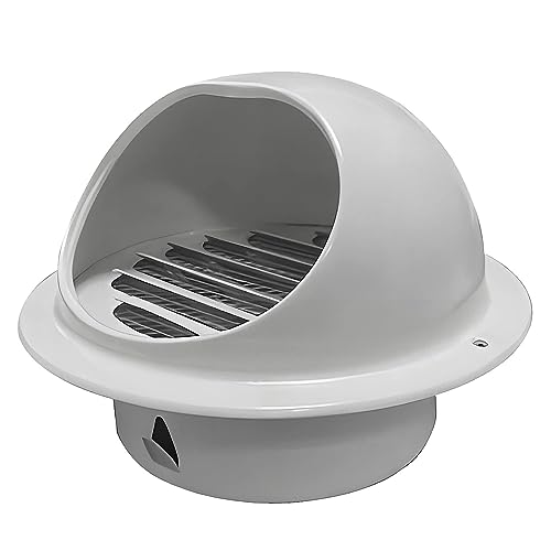 MYUYEE Rejilla De Ventilación Esférica para Campana Extractora, Pared Redonda, Acero Inoxidable, Color Amarillo, 200 Mm(Gris Claro-160 Mm)