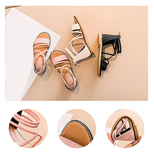 Girls' Sandals Summer Children's Shoes Fashion Girls Princess Shoes for 4T to 11T Cute Toddler Sandals (Pink, 29)2