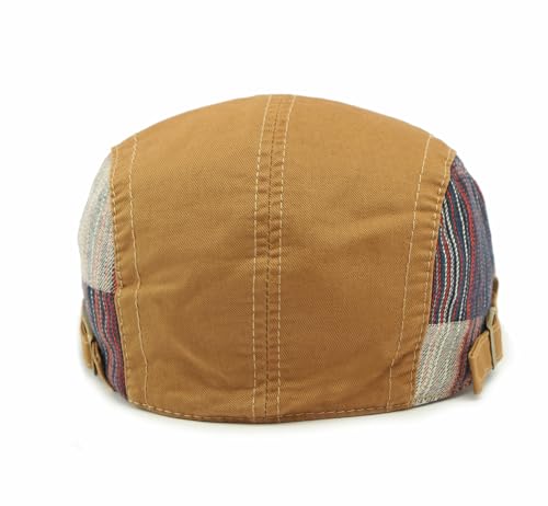 Image of Cotton Newsboy Cap,Breathable Ivy Gatsby Cabbie Beret Hat for Men's Women Driving Hunting Golf