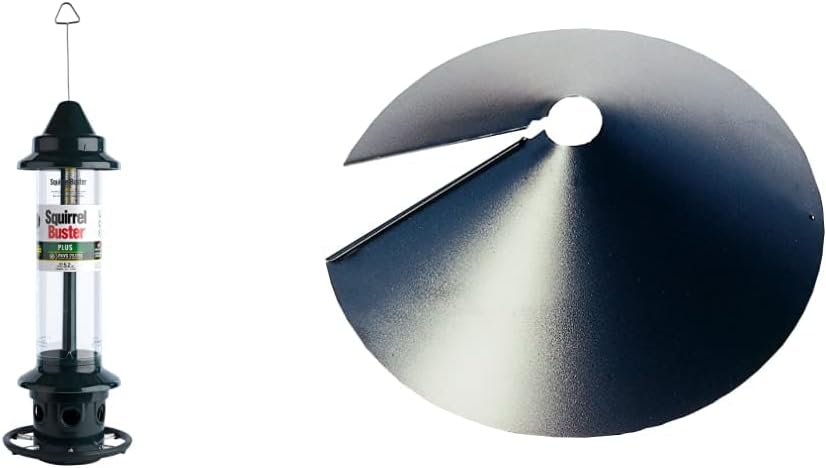 Squirrel Buster Plus Bird Feeder (Green) & NABAF18 Baffle