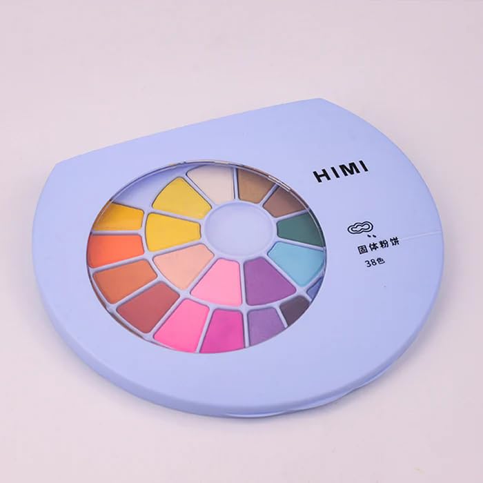 Image of THOOVI HIMI - Student edition - Solid Watercolour Painting Set - 38 Colors - Blue Case