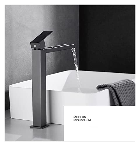 Robinet de salle de bain noir mat cascade pour vasque moderne - 6