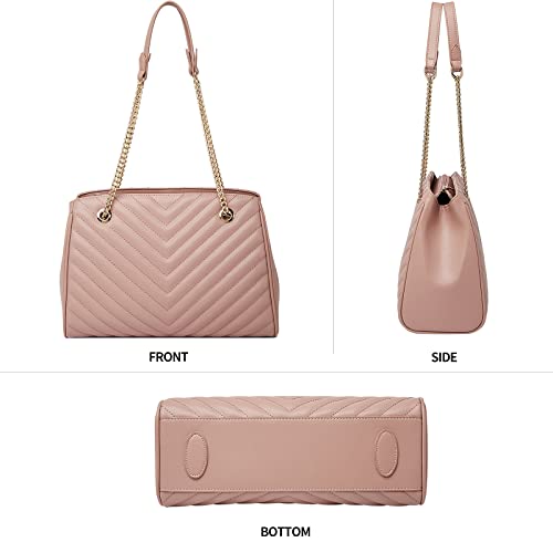 Foxlover Womens Leather Quilted Shoulder Bags, Ladies Chain Purse Designer Handbags #TOP3