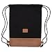 Johnny Urban Mochila de Cuerda Negro/Marrón Bolsa de Cuerdas para Hombre Mujer...