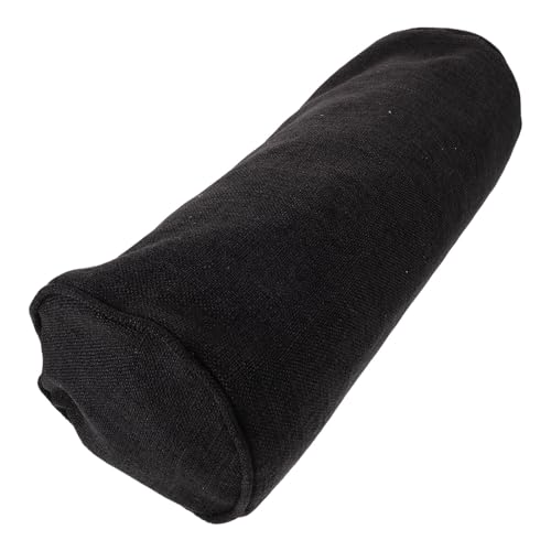 TOPPERFUN Funda Almohada Cuello Redondo Algodón Lino Suave Lavable y Transpirable Cojín Soporte Cervical para Sofá Oficina o Viaje