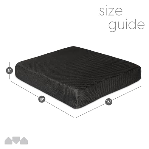 Milliard MIL-HK514B Memory Foam Seat Cushion Chair Pad 18 X 16 X 3Inch thumb #2