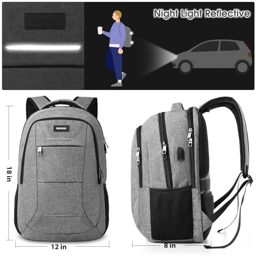 Image of BIKROD Backpack for Men and Women, Backpacks for School Teens, Travel Laptop Backpack Fits 15.6 Inch Laptop, Water Resistant College Bookbag
