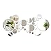 JNCH 28pcs Stickers Muraux Miroirs Rond Décoratifs Cercle Miroir Autocollant 3D Acrylique Deco Mural Amovible pour Salon Chambre Maison Décoration Intérieur (Dia:2-13.5cm)