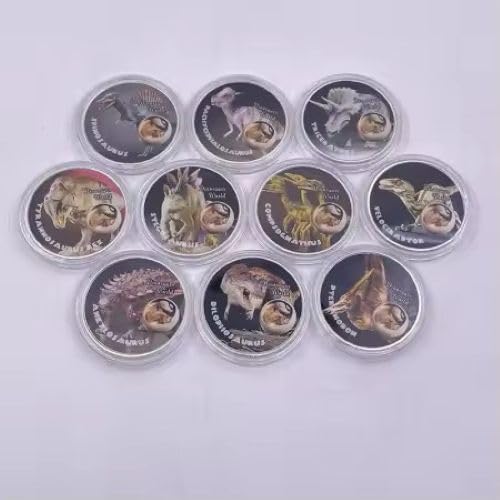 Warefinds Ltd Jurassic Dinosaur Coin Set, Silver, 40mm Coins - Image 2