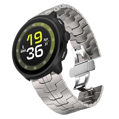 Compatible with SUUNTO OCEAN bands, 20mm, 22mm Quick Release Stainless Steel Metal Strap with Folding Clasp Replacement Band Compatible with SUUNTO OCEAN, RACE, RACE S, VERTICAL, 9 PEAK, 9 PEAK PRO, 5 Peak, 3 Smartwatch (Titamium, 22mm size band)