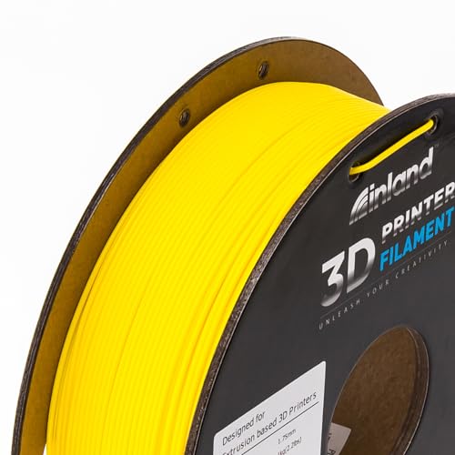 Image of INLAND Micro Center PLA+ 3D Printing Filament 1.75mm - PLA Pro Dimensional Accuracy + /- 0.03 mm - 1kg Cardboard Spool (2.2 lbs) (1 Pack Yellow, 1.75mm)