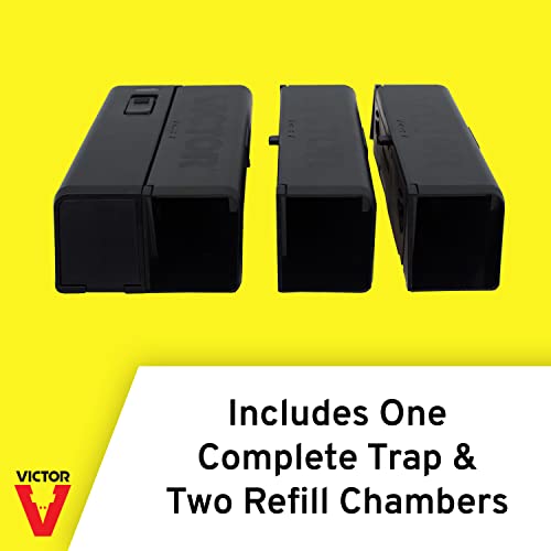 Victor Indoor Humane Electronic Mouse Trap With 2 Disposable Mouse Refill Chambers & Mouse Traps, Mice Traps For House, Small Mice Trap Indoor Quick Effective Sanitary Safe Mousetrap Catcher - 6 Pack #TOP2