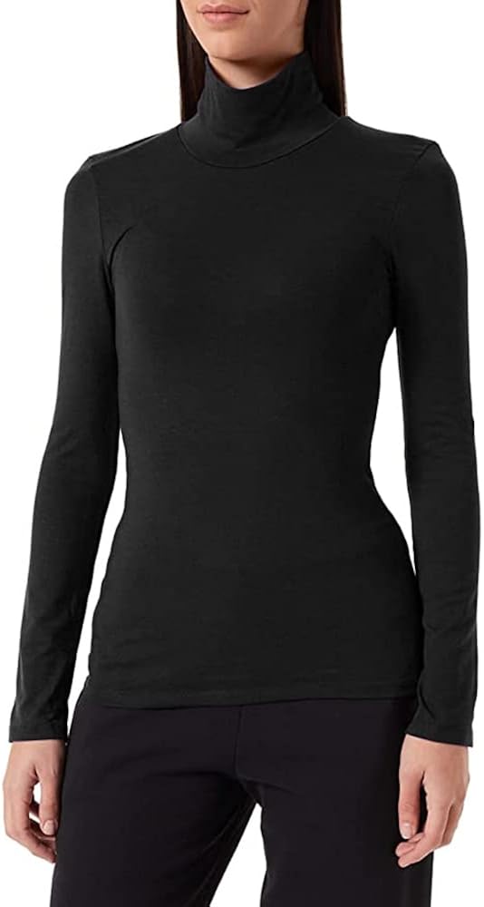 Camiseta Interior Térmica para Mujer Camisetas Manga Larga con Cuello Alto Cuello Redondo Transpirable Ropa Sin Costuras para Invierno Baselayer